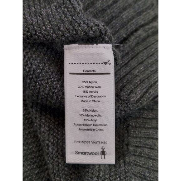 Smart Wool Ripple Ridge Ribbed Mens Green Wool Blend Pullover Soft Sweater Sz M - Picture 4 of 10